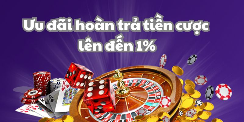 Nhận, hoàn trả cược với giá trị lên đến 1%